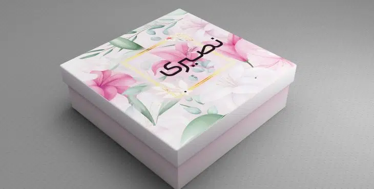 طرح جعبه شیرینی psd