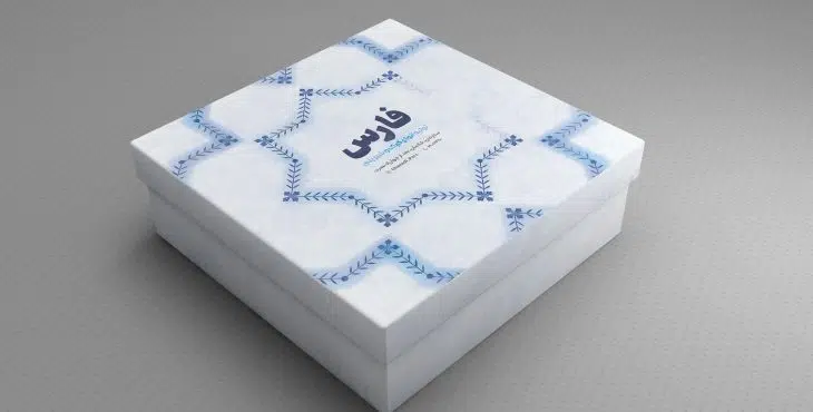 طرح جعبه شیرینی لایه باز