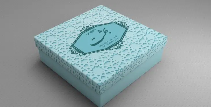 طرح جعبه شیرینی لایه باز