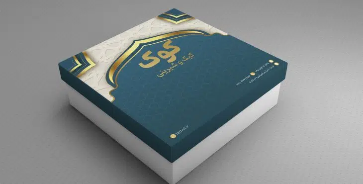 طرح جعبه شیرینی لایه باز